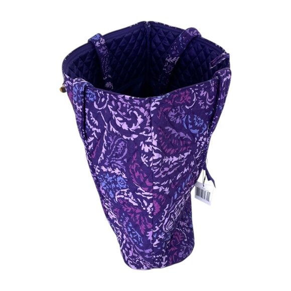 Vera Bradley Paisley Amethyst Vera Tote Bag - Picture 5 of 9